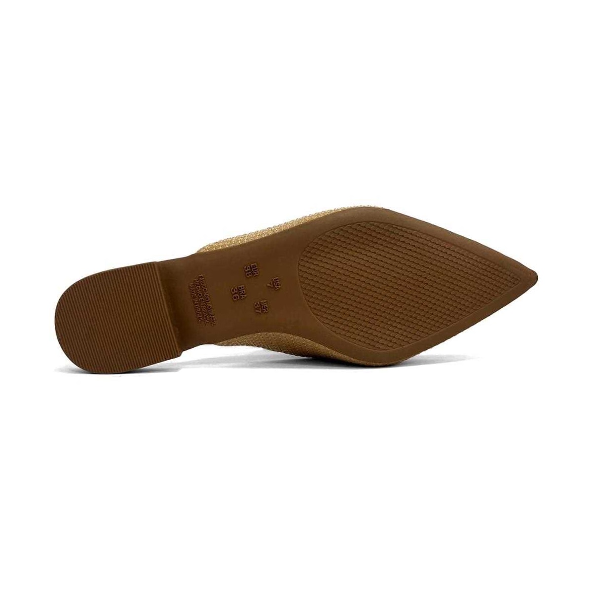 Sapatilha Valentina Mule Bico Fino 373061 Pecan