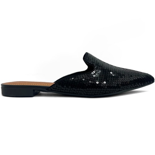 Sapatilha Valentina Mule Bico Fino 373061 Preto