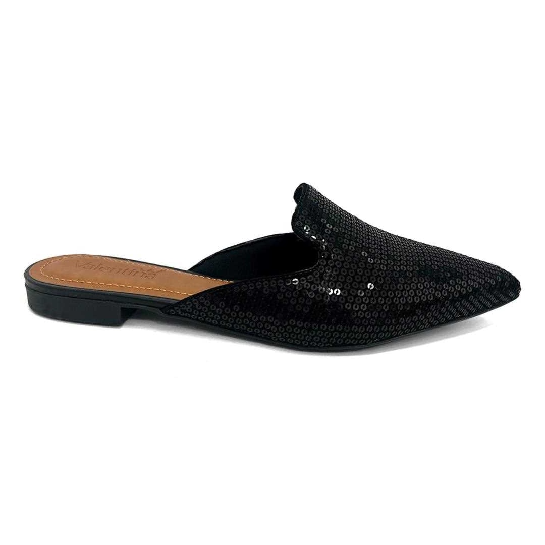Sapatilha Valentina Mule Bico Fino 373061 Preto Sapatilha Valentina Mule Bico Fino 373061 Preto