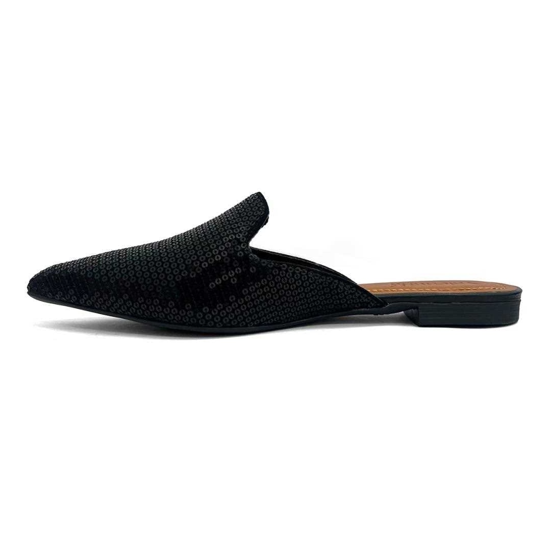 Sapatilha Valentina Mule Bico Fino 373061 Preto