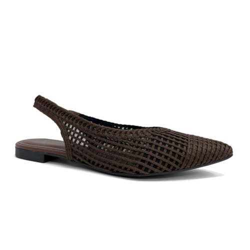 Sapatilha Valentina Slingback 373252 Moka
