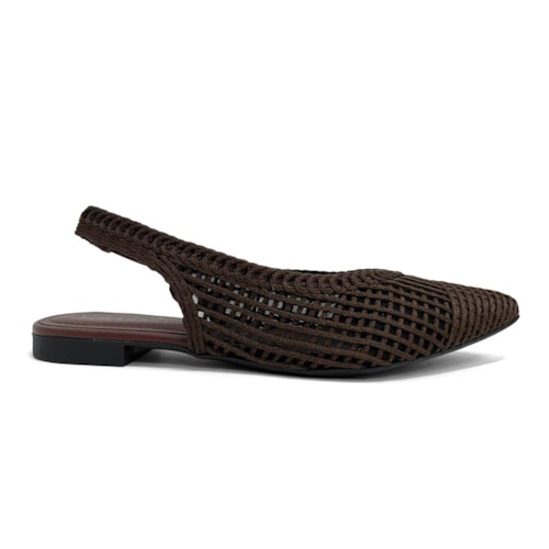 Detalhe - Sapatilha Valentina Slingback 373252 Moka