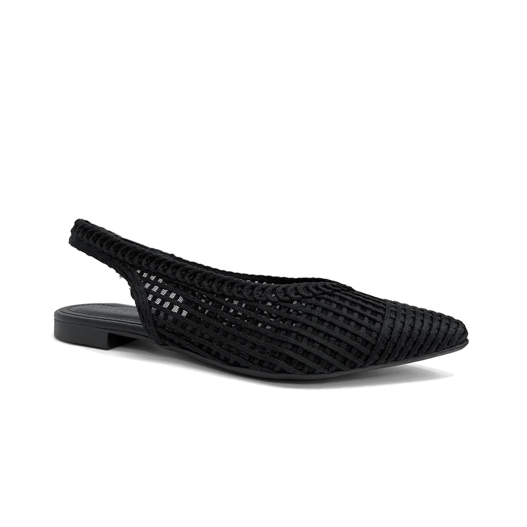 Sapatilha Valentina Slingback 373252 Preto