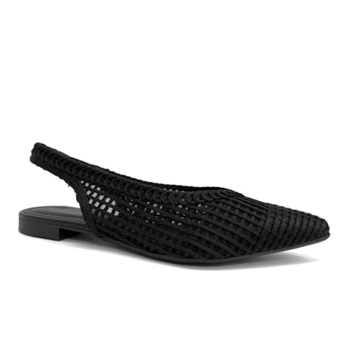 Sapatilha Valentina Slingback 373252 Preto