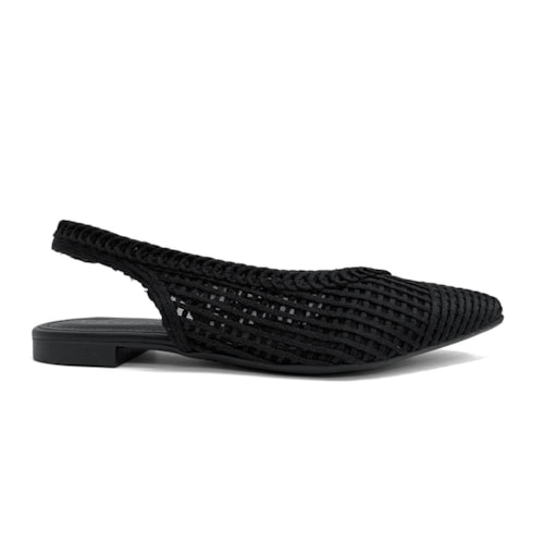 Detalhe - Sapatilha Valentina Slingback 373252 Preto