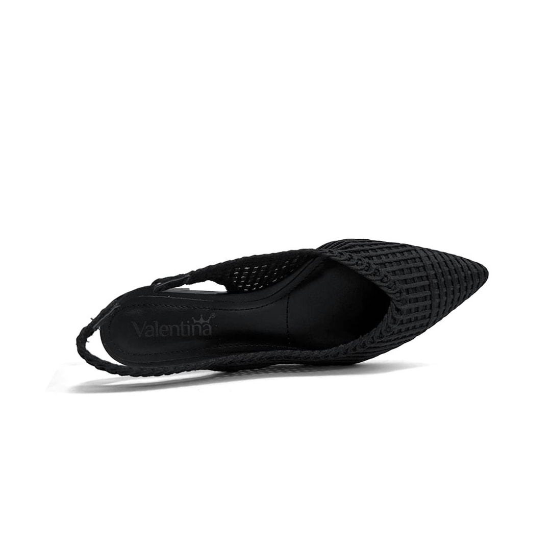 Sapatilha Valentina Slingback 373252 Preto