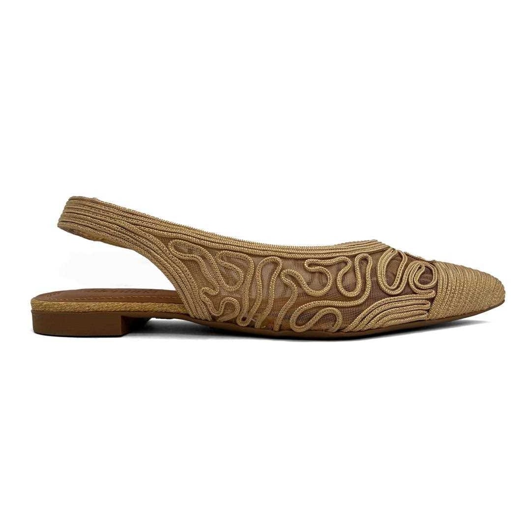 Sapatilha Valentina Slingback Bico Fino 373280 Caramelo Sapatilha Valentina Slingback Bico Fino 373280 Caramelo