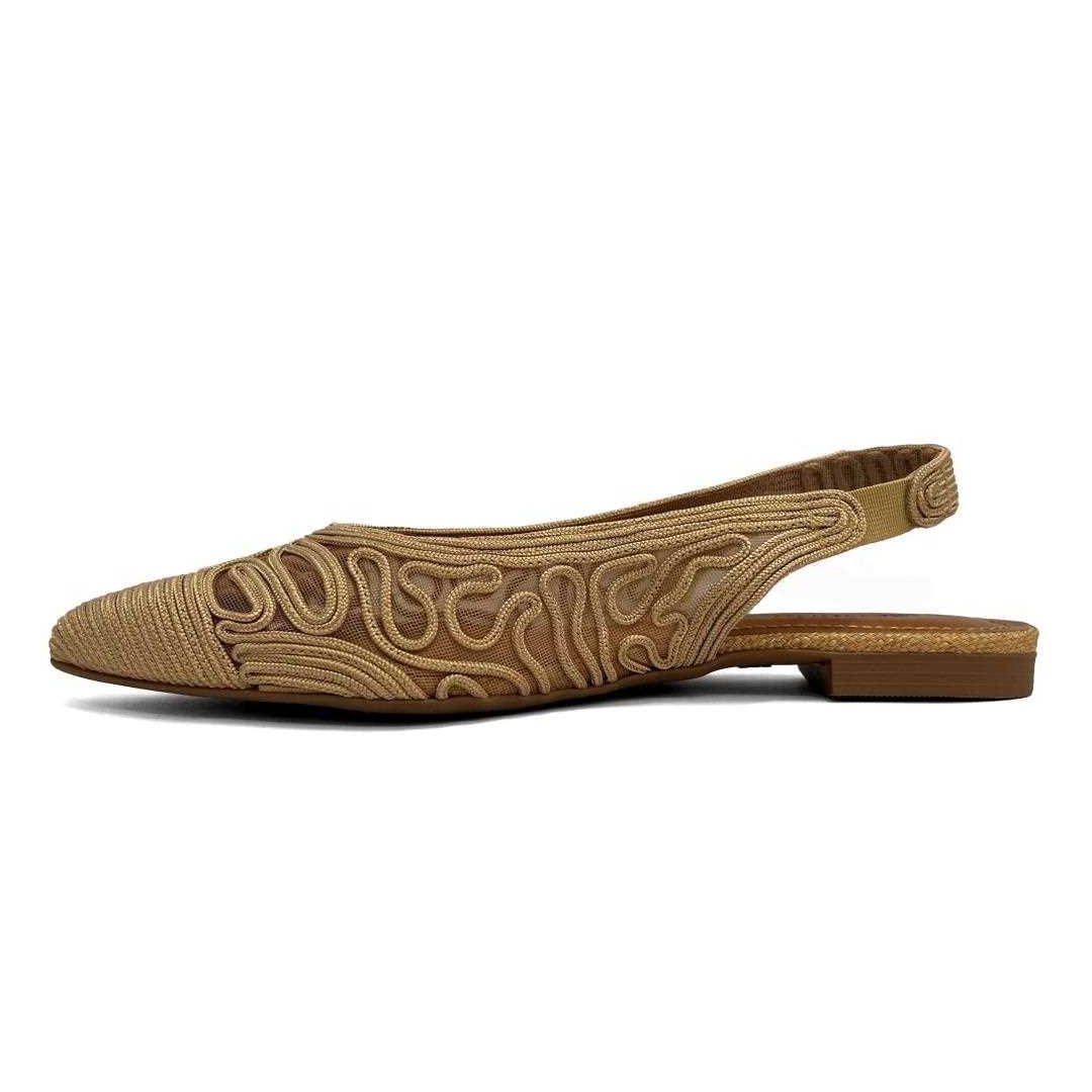 Sapatilha Valentina Slingback Bico Fino 373280 Caramelo Sapatilha Valentina Slingback Bico Fino 373280 Caramelo