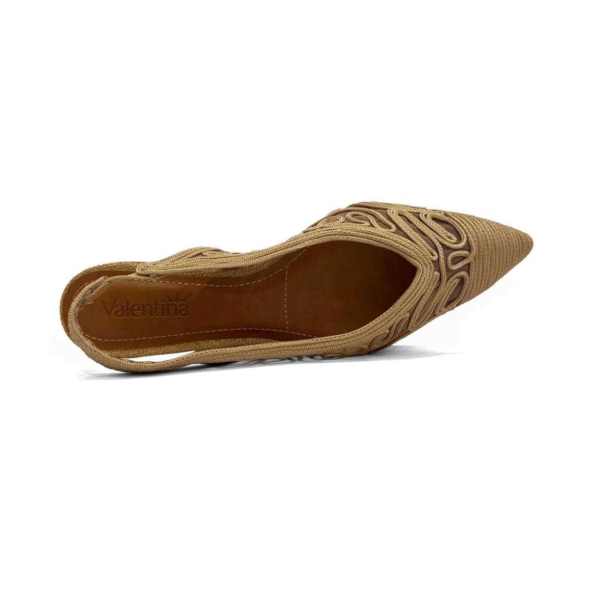 Sapatilha Valentina Slingback Bico Fino 373280 Caramelo Sapatilha Valentina Slingback Bico Fino 373280 Caramelo