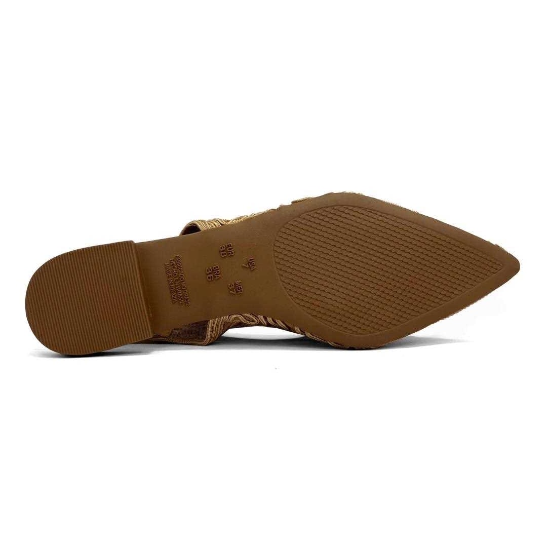 Sapatilha Valentina Slingback Bico Fino 373280 Caramelo