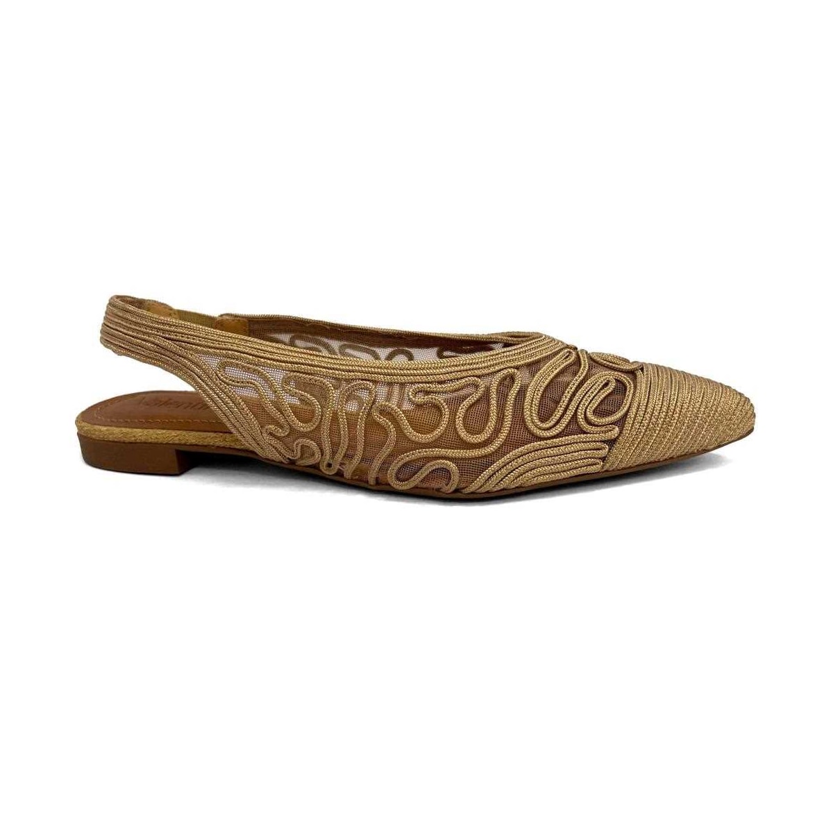 Sapatilha Valentina Slingback Bico Fino 373280 Caramelo Sapatilha Valentina Slingback Bico Fino 373280 Caramelo