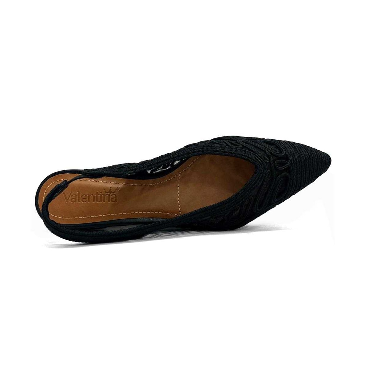 Sapatilha Valentina Slingback Bico Fino 373280 Preto Sapatilha Valentina Slingback Bico Fino 373280 Preto