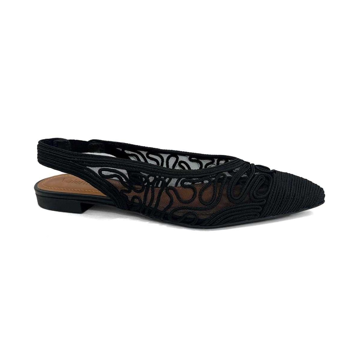 Sapatilha Valentina Slingback Bico Fino 373280 Preto Sapatilha Valentina Slingback Bico Fino 373280 Preto