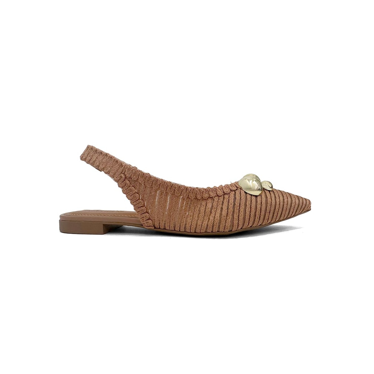 Sapatilha Valentina Slingback Bico Fino 373314 Mocha Mouse Sapatilha Valentina Slingback Bico Fino 373314 Mocha Mouse