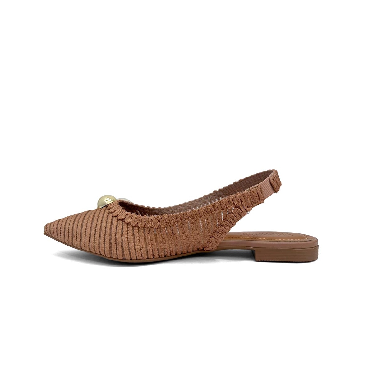 Sapatilha Valentina Slingback Bico Fino 373314 Mocha Mouse Sapatilha Valentina Slingback Bico Fino 373314 Mocha Mouse