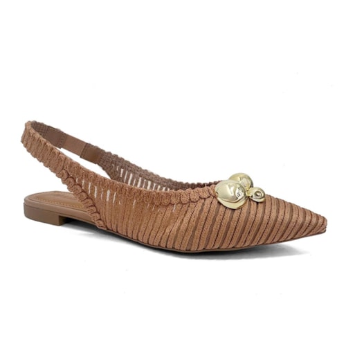 Sapatilha Valentina Slingback Bico Fino 373314 Mocha Mouse