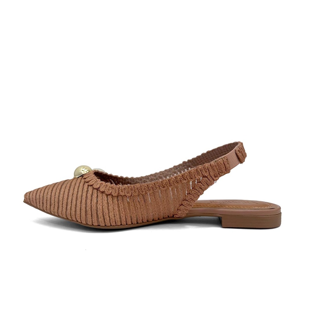 Sapatilha Valentina Slingback Bico Fino 373314 Mocha Mouse Sapatilha Valentina Slingback Bico Fino 373314 Mocha Mouse