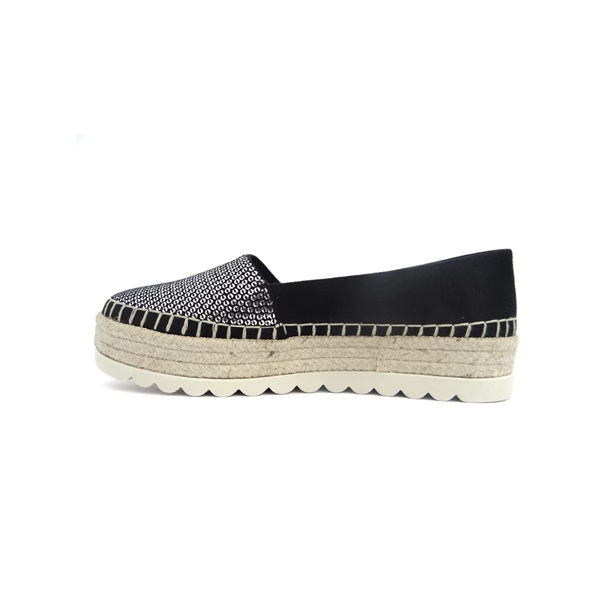 Sapatilha Valentina Tipo Alpargata 396164 Preto/Prata Sapatilha Valentina Tipo Alpargata 396164 Preto/Prata