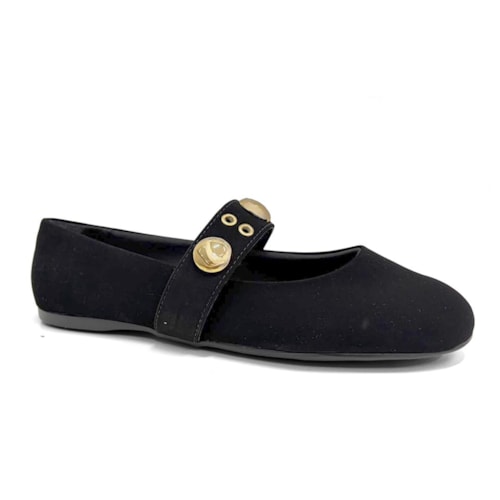 Sapatilha Via Marte Feminina Boneca  410-002-01A Preto