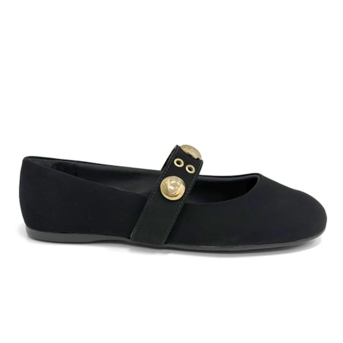 Detalhe - Sapatilha Via Marte Feminina Boneca 410-002-01A Preto
