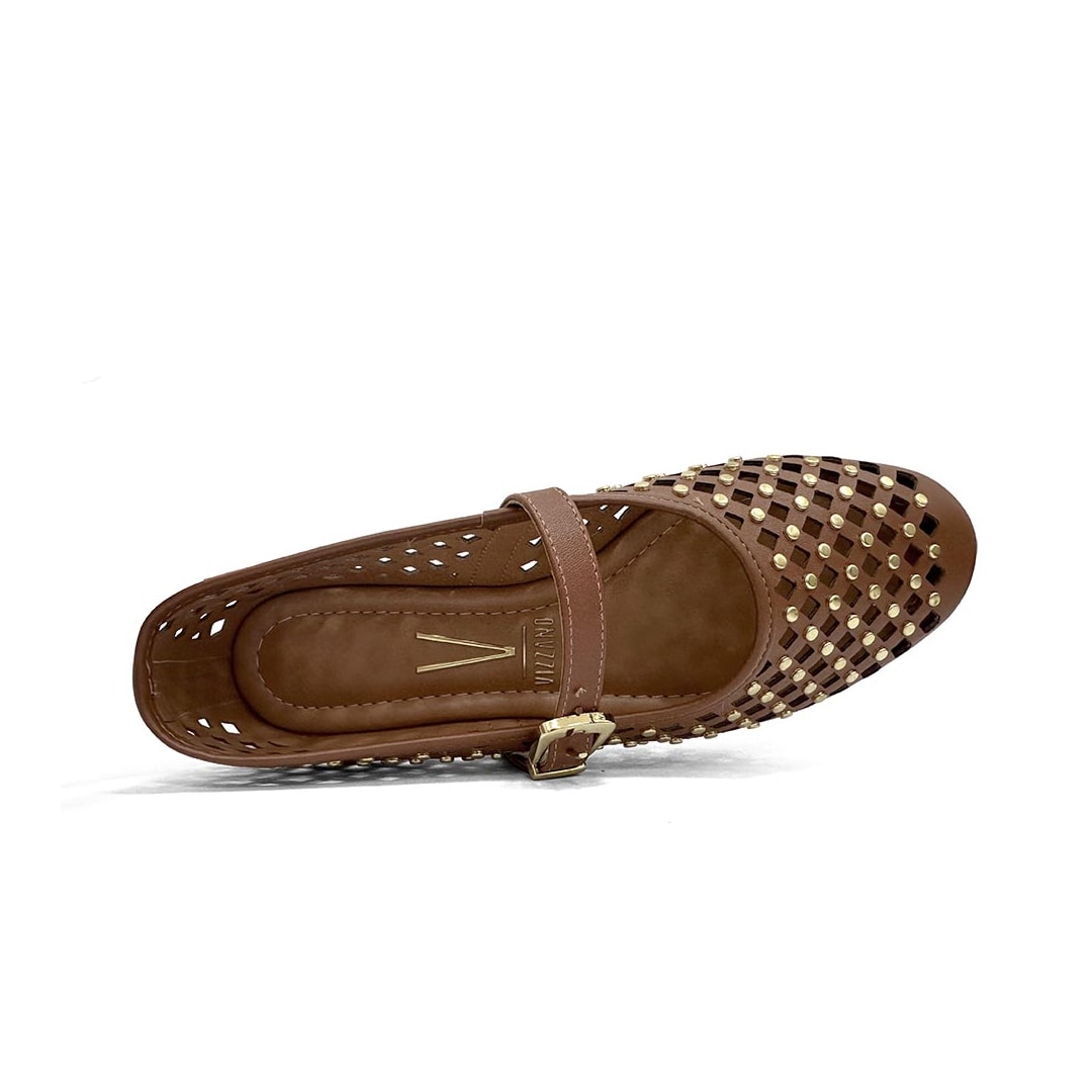Sapatilha Vizzano Boneca Com Brilho 1443.114 Mocca