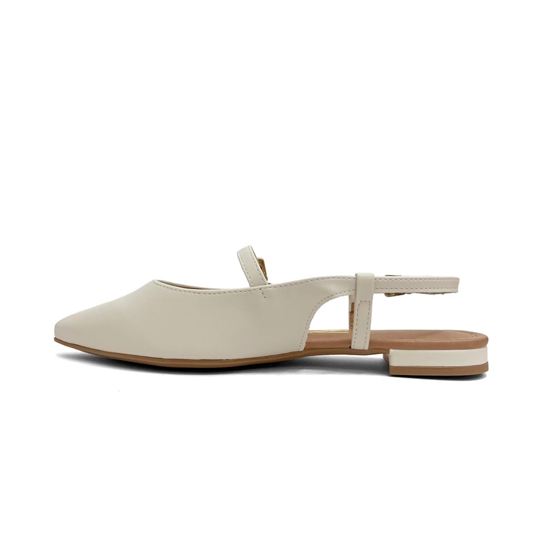 Sapatilha Vizzano Slingback Bico Fino 1206.1009 Branco Off Sapatilha Vizzano Slingback Bico Fino 1206.1009 Branco Off