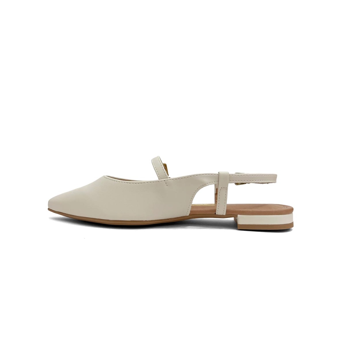 Sapatilha Vizzano Slingback Bico Fino 1206.1009 Branco Off