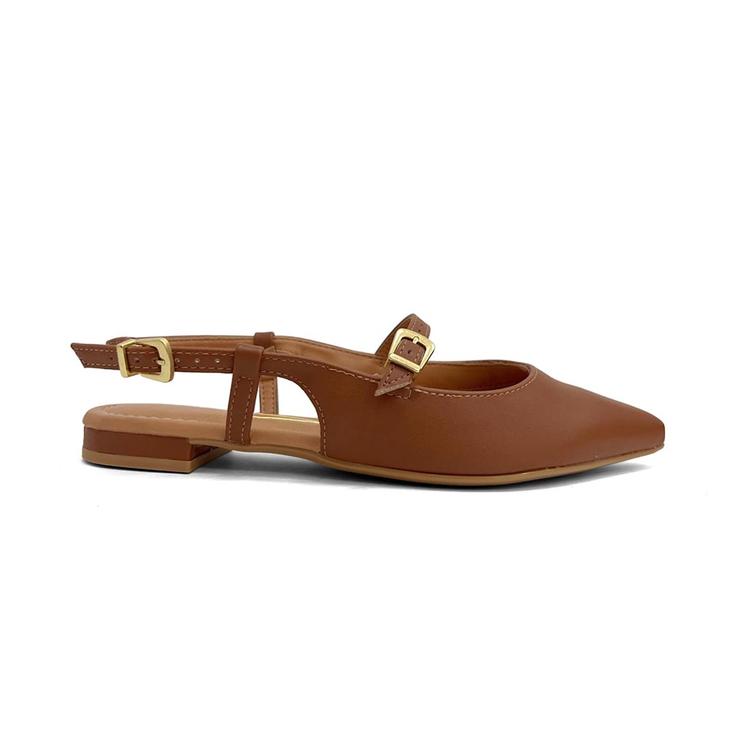 Sapatilha Vizzano Slingback Bico Fino 1206.1009 Mocca Sapatilha Vizzano Slingback Bico Fino 1206.1009 Mocca