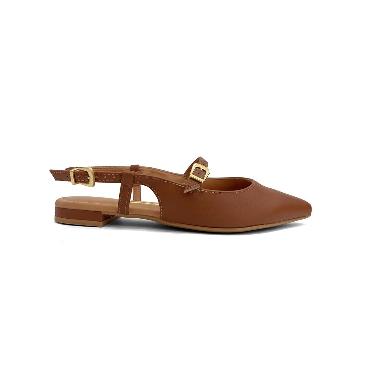 Sapatilha Vizzano Slingback Bico Fino 1206.1009 Mocca Sapatilha Vizzano Slingback Bico Fino 1206.1009 Mocca