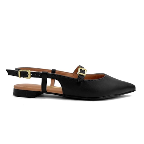 Detalhe - Sapatilha Vizzano Slingback Bico Fino 1206.1009 Preto