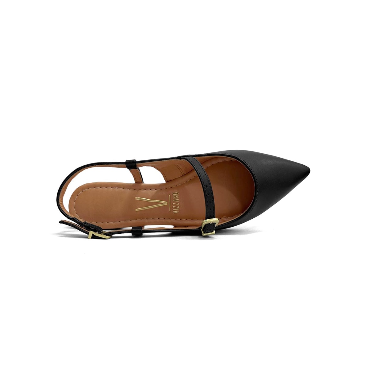 Sapatilha Vizzano Slingback Bico Fino 1206.1009 Preto Sapatilha Vizzano Slingback Bico Fino 1206.1009 Preto