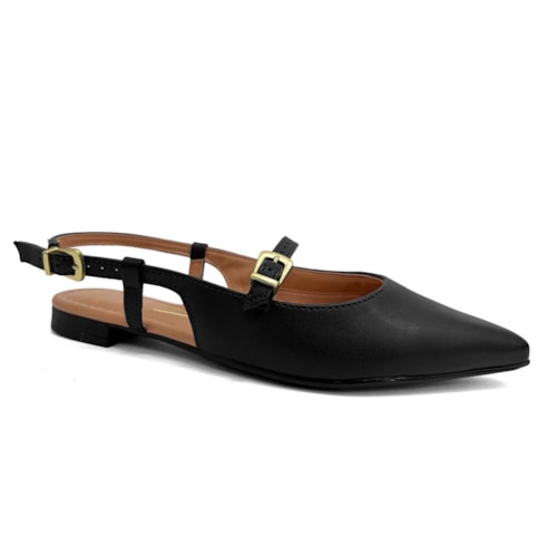Sapatilha Vizzano Slingback Bico Fino 1206.1009 Preto