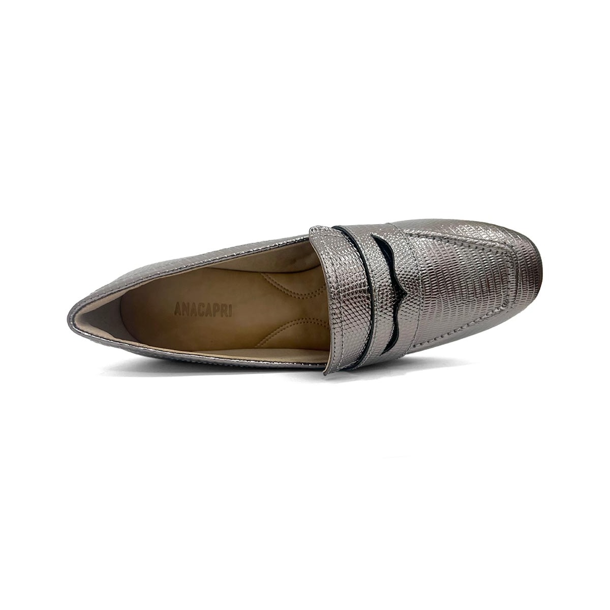 Sapato Anacapri Mocassim 30364 0027 Prata Velha