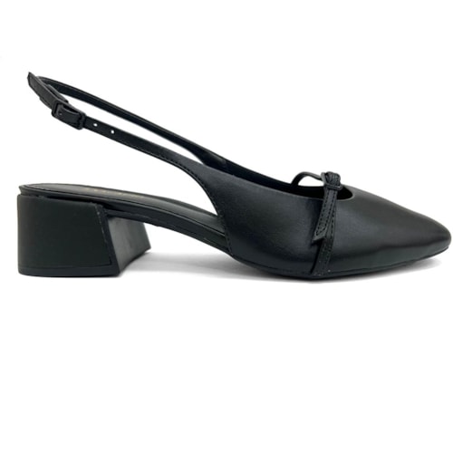 Detalhe - Sapato Anacapri Slingback Boneca 0003 Preto