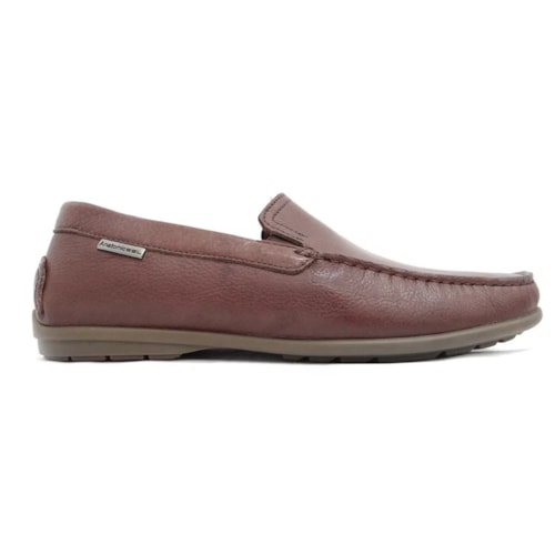 Detalhe - Sapato Anatomic Gel Conforto Couro 3501 Pinhao