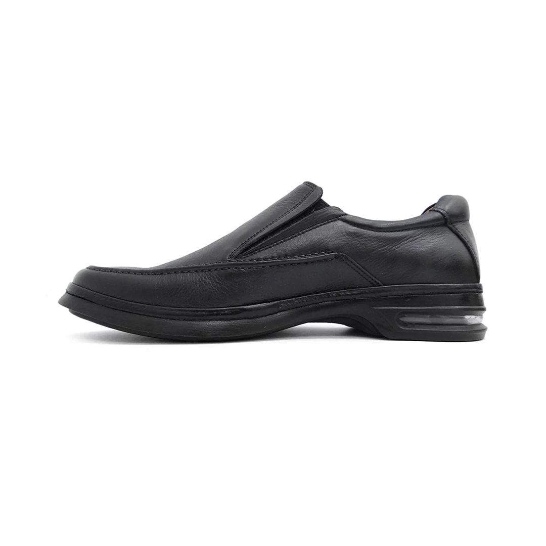 Sapato Anatomic Gel Couro Com Amortecedor 6905 Preto