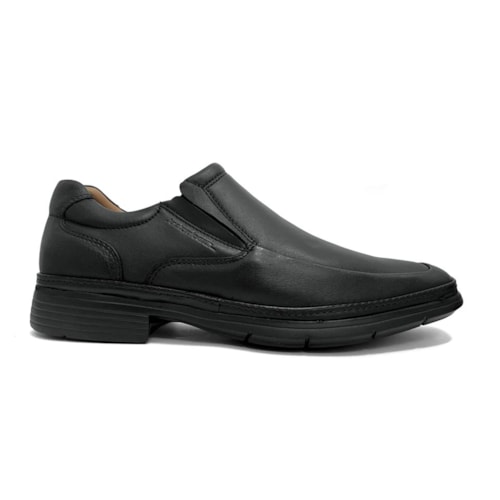 Detalhe - Sapato Anatomic Gel Couro Ultraleve 8616 Preto