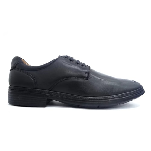 Detalhe - Sapato Anatomic Gel Couro Ultraleve 8621 Preto