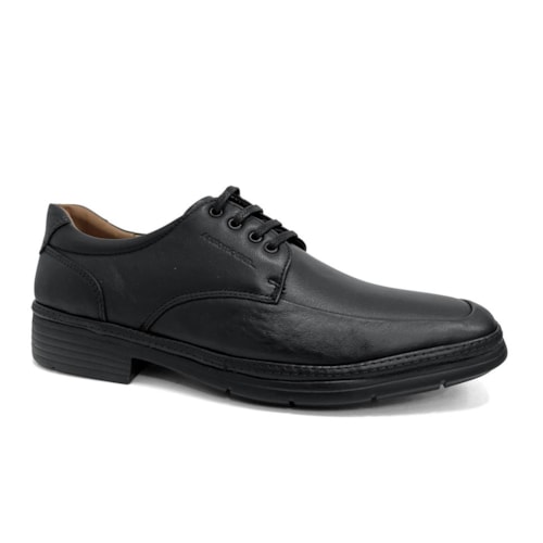 Sapato Anatomic Gel Couro Ultraleve 8621 Preto