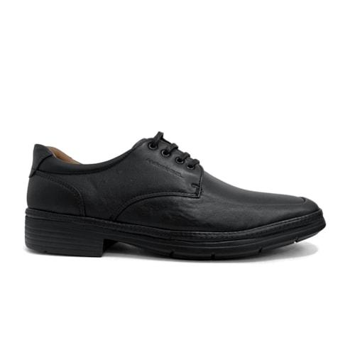 Detalhe - Sapato Anatomic Gel Couro Ultraleve 8621 Preto