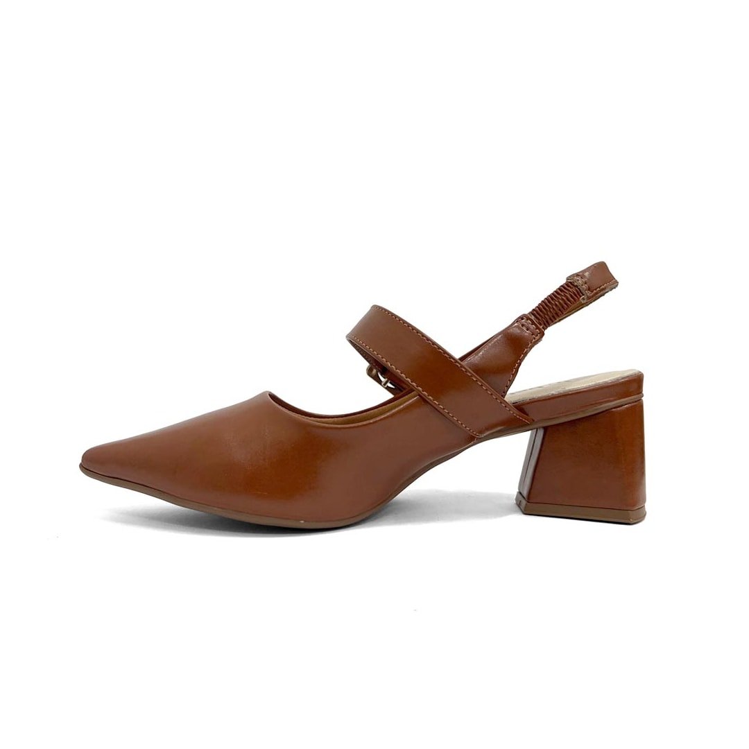 Sapato Bebecê Feminino Slingback T3838-555 Pecan