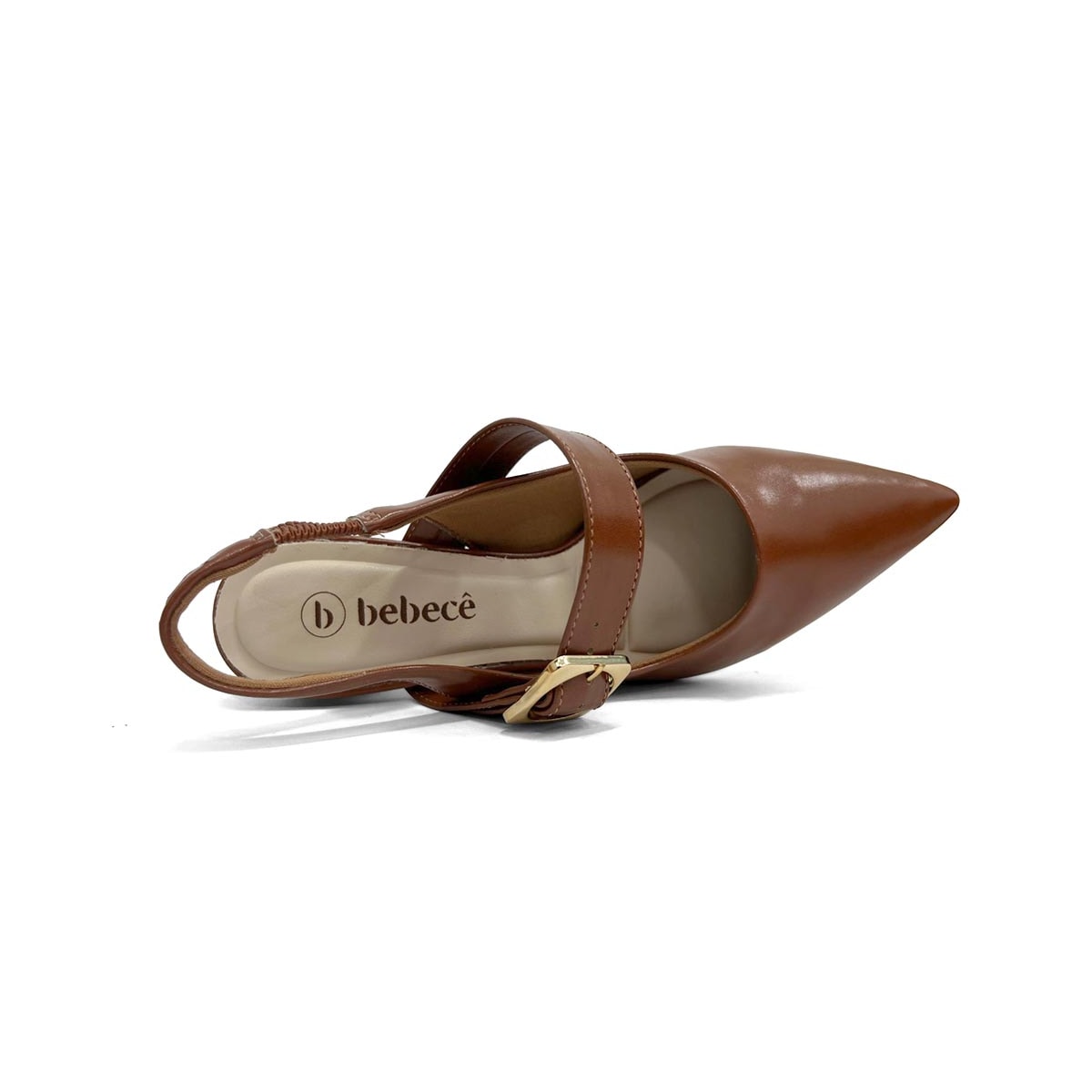 Sapato Bebecê Feminino Slingback T3838-555 Pecan