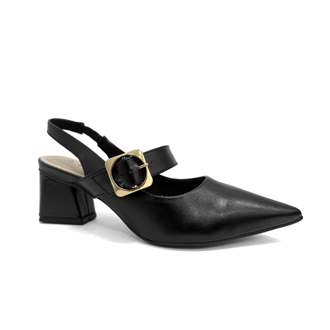 Sapato Bebecê Feminino Slingback T3838-555 Preto Sapato Bebecê Feminino Slingback T3838-555 Preto
