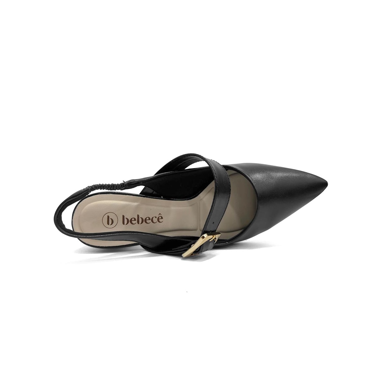 Sapato Bebecê Feminino Slingback T3838-555 Preto