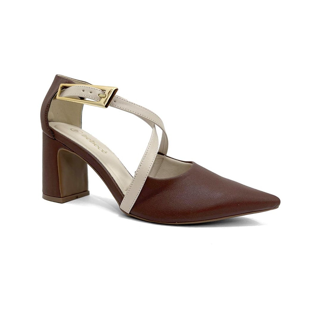 Sapato Bebecê Scarpin Bico Fino T7021-222 Chocolate Sapato Bebecê Scarpin Bico Fino T7021-222 Chocolate