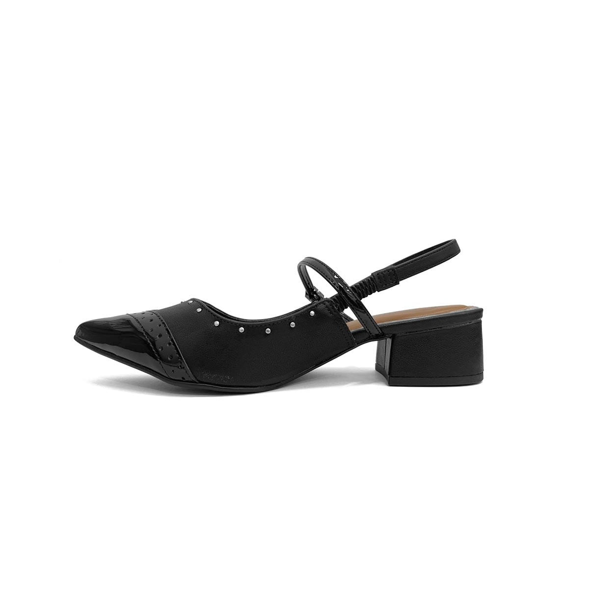 Sapato Bebecê Slingback Boneca T3628-110 Preto Sapato Bebecê Slingback Boneca T3628-110 Preto