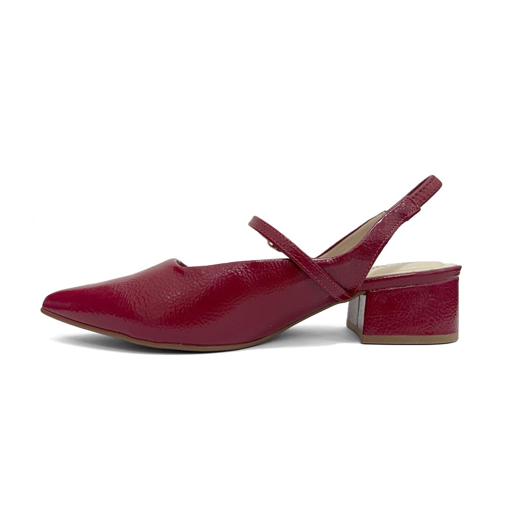 Sapato Bebecê Slingback Boneca T3628-111 Cherry