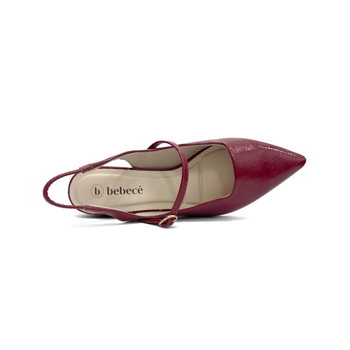 Sapato Bebecê Slingback Boneca T3628-111 Cherry