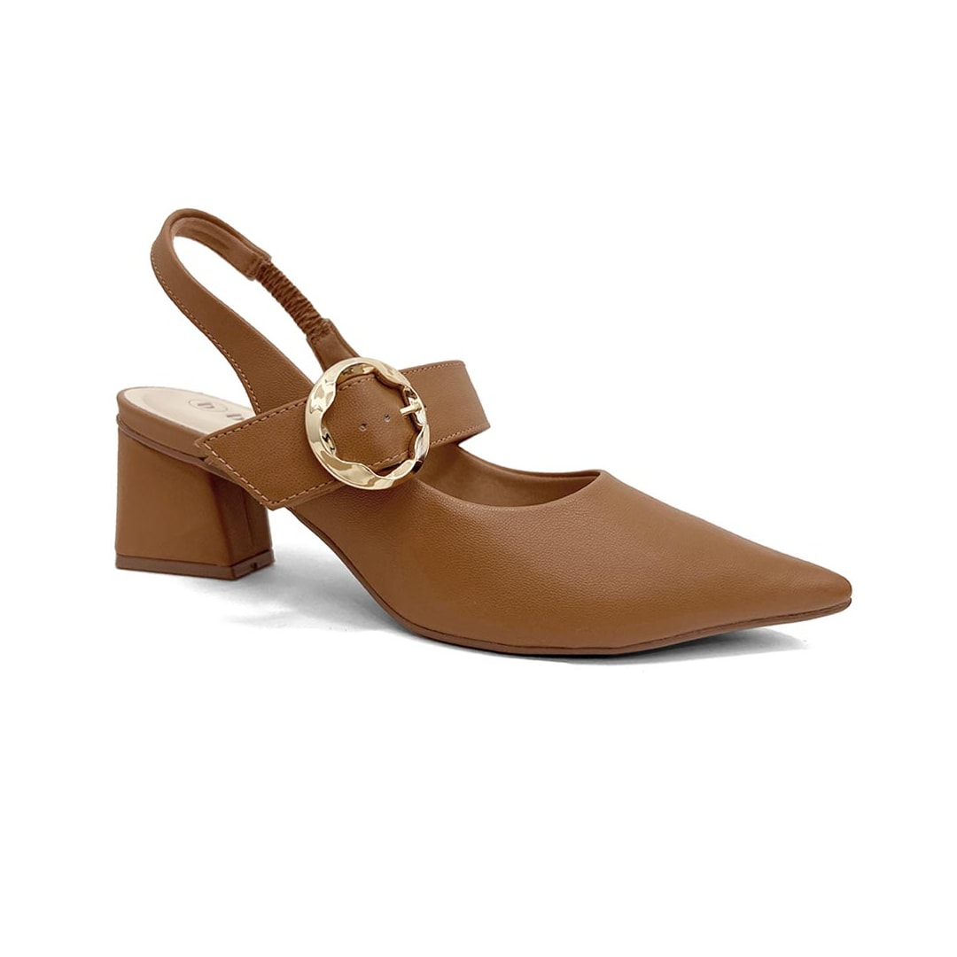 Sapato Bebecê Slingback Boneca T3838-537 Canela