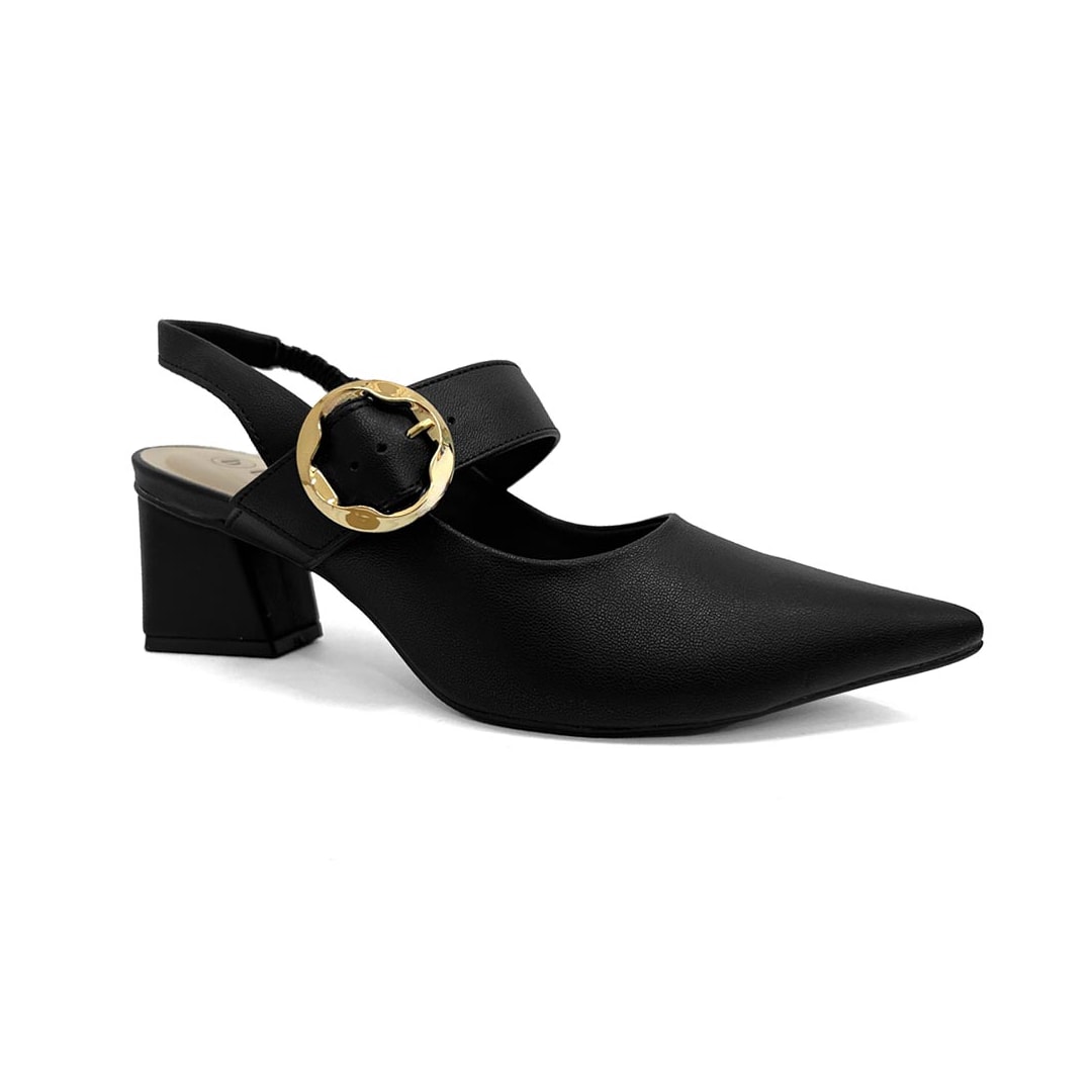 Sapato Bebecê Slingback Boneca T3838-537 Preto Sapato Bebecê Slingback Boneca T3838-537 Preto